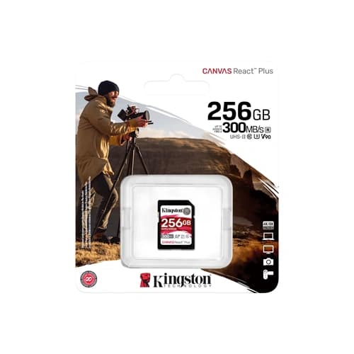 Kingston Canvas React Plus V90 256GB SD Memory Card